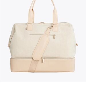 Beige weekender bag